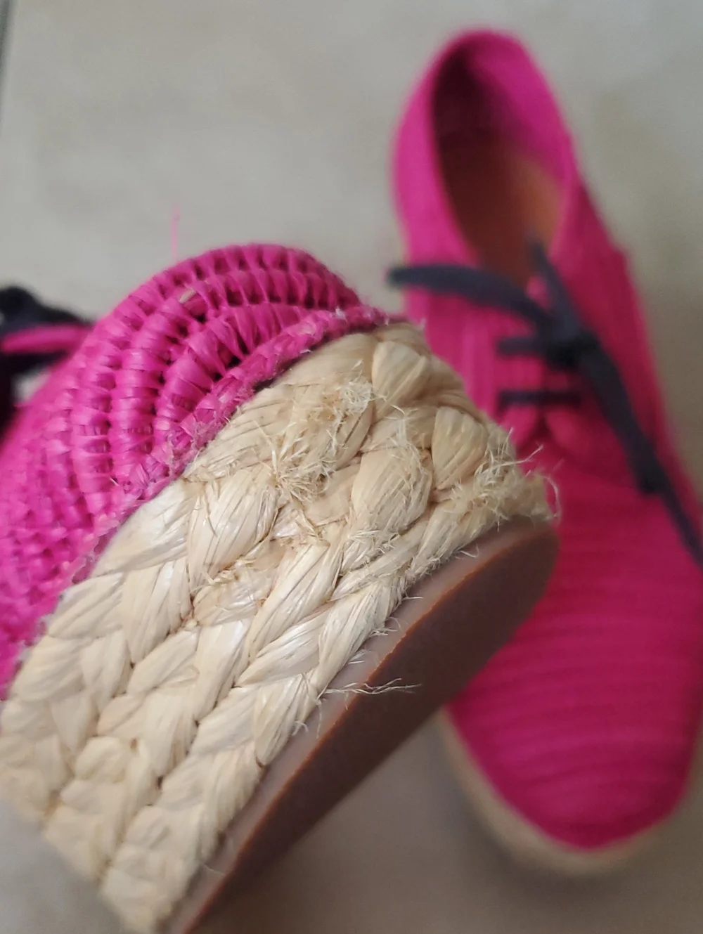 CARVEN X ROBERT CLERGERIE Raffia Platform Wedge Espadrille Sz EU36  US5.5